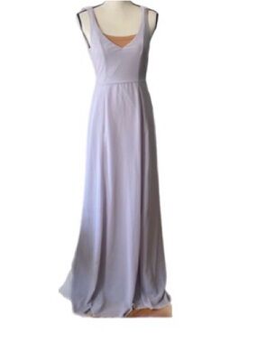 Show Me Your MuMu straps lavender gown formal sexy maxi open back dress Sz S